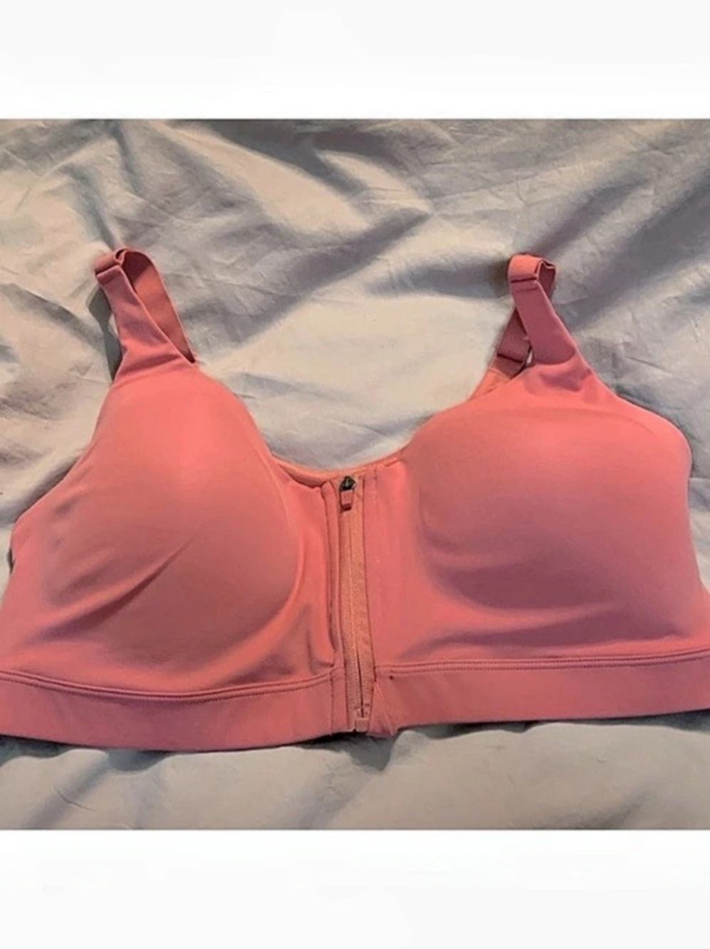 Old Navy Zip Front Sports Bra in Pink Size 38DD NWT